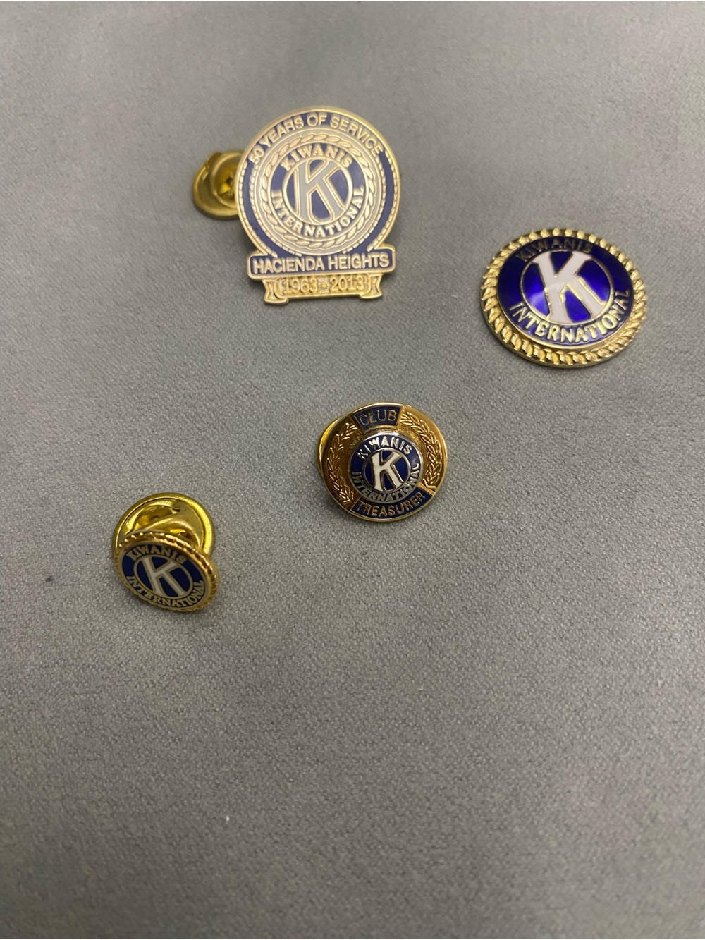 Kiwanis International Lapel Pin Lot of 3 Hacienda Heights 50 Years 1968-2018